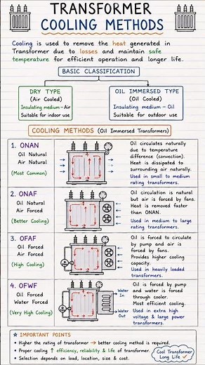 ONAN, ONAF, OFAF, OFWF Explained | Electrical Engineering
