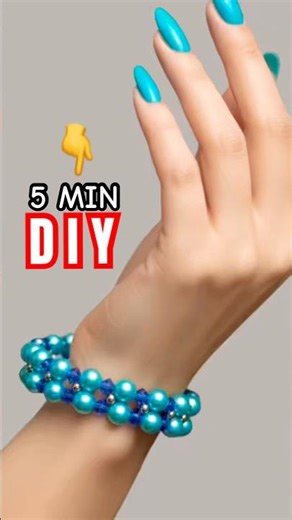 5 min diy bracelet. Beaded bracelet tutorial #shorts