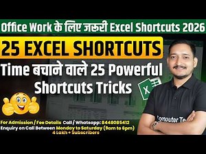 25 MS Excel Shortcuts Tips & Tricks | 25 Powerful Shortcuts Tips & Tricks in MS Excel | CTA
