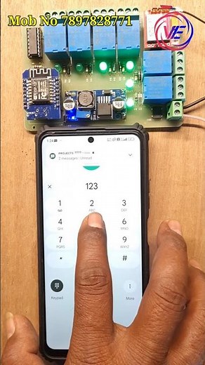 6 relay gsm base card operating only Resister number 3 number add SMS base