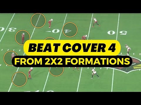 How To Beat Cover 4 (Spot Drop) From a 2x2 Formation