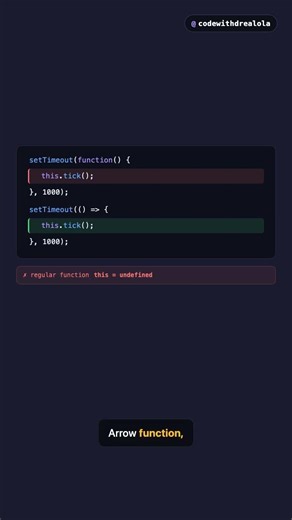 🚀 Regular vs. Arrow Functions: Learn how 'this' is defined differently in each method. Avoid com...