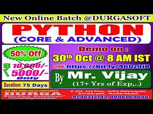 PYTHON Online Training @ DURGASOFT