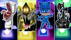 Toilet Monster vs House Head vs Pj Masks vs Siren Head - Tiles Hop Edm Rush [ #Tilesheadsirenhead ] | Jsr titanium Gaming