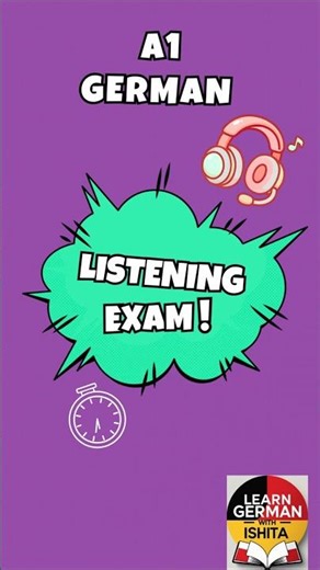 🇩🇪German A1 Listening Practice|Goethe A1 Hören