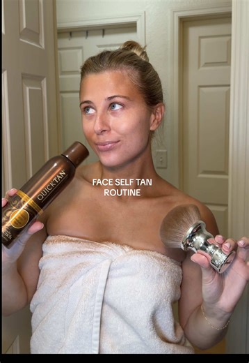 works like a charm every single time. ⭐️🤭 in my amazon sf under self tan! #selftan #tanned #beautyhacks #glowup #facetan