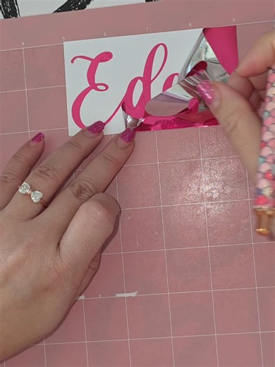 💕who else loves weeding vinyl? #vinyl #TeckWrapcraft #handlettered #namedecal #eden