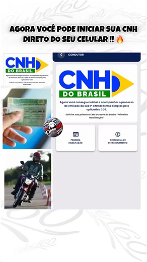 CLUBE DAS 160 🏍 on Instagram: "Agora ficou facil 🤩🔥 Obs: Repostando o tutorial, não sou eu que estou explicando #cnh"