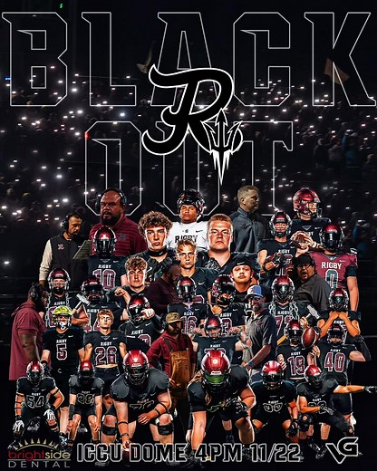 🔱Rigby! we need YOU🔱 BLACK OUT Pack the stands, bring the noise, and let’s push our boys to glory! LET’S GO RIGBY! 🔱👹 Voice by Rigby Number One Fan! In memory of Danny K. Bunderson 439* https://gofan.co/event/5422055 | Rigby Trojans Football