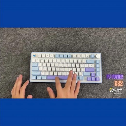 PC Power K82 2350 BDT / 22$ Hot-Swappable RGB Mechanical Keyboard (Blue Purple)