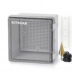 Waterproof Electrical Enclosure Box IP67 Outdoor Junction Box Plastic ABS and of Project Box(Transparent Cover,5.9"x5.9"x3.4")