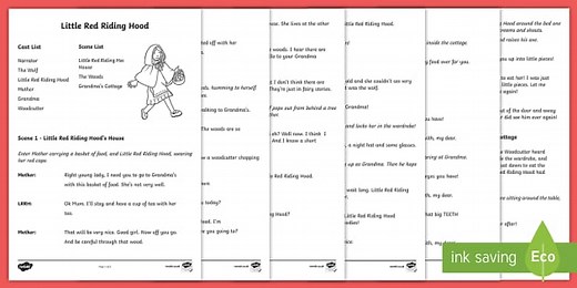 Little Red Riding Hood Play Script