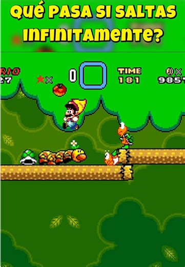 Te muestro el glitch más loco del Bosque de la Ilusión 1 en Super Mario World. Si saltás sin parar sobre los Wigglers amarillos usando la capa de Mario, la memoria del juego se rompe por leer datos basura y te empieza a regalar vidas infinitas, puntos y una lluvia de monedas al azar. Un error de programación tremendo que tenés que intentar. #videojuegos #mario #glitch #gaming #retrogaming