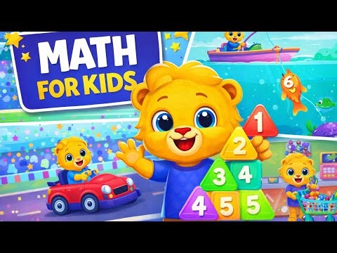 Fun Math for Kids with Lucas the Lion 🦁 | Counting, Adding & Learning Numbers