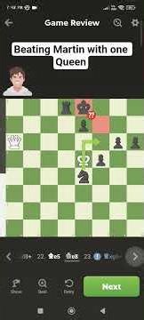Beating Martin with a Queen only #chess #song #checkmate #chess game