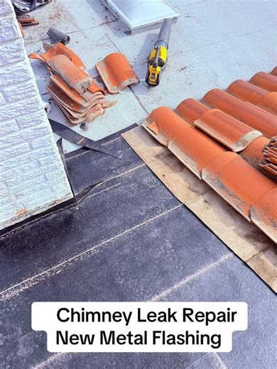 Chimney flashing repair