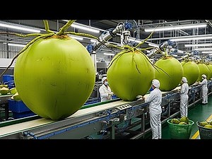 Inside a Modern Coconut Factory: From Fresh Coconuts to Premium Coconut Water (Full Process)