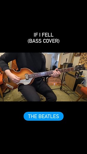 New bass cover up on YouTube! Link in bio If I Fell (1964) was featured in the A Hard Day’s Night film, written mainly by John Lennon Paul played his 1963 Hofner 500/1 Violin Bass. Thanks @michaelsokil for lending me this @insidehofnerguitars HCT 500/1 bass! #thebeatles #basscover #hofner #sampopkin #ififell #paulmccartney #höfnerbass #violinbass #aharddaysnight #1964 | Sam Popkin
