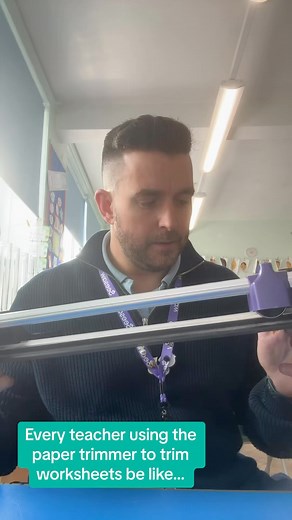 Every teacher using the guillotine to trim worksheets be like… | ICT with Mr P - Tech to Raise Standards