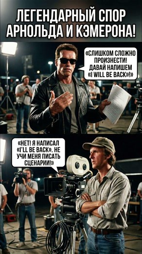 Арнольд не хотел говорить «I'll be back»! / Arnold hated «I'll be back»!