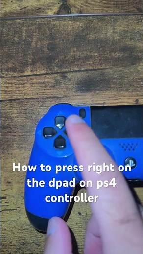 How to press right on the dpad on ps4 controller