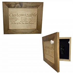 Bellewood Designs Recessed Decorative Hidden Gun Storage Personalized and Customizable to Safely and Securely Store Your Gun In The Wall