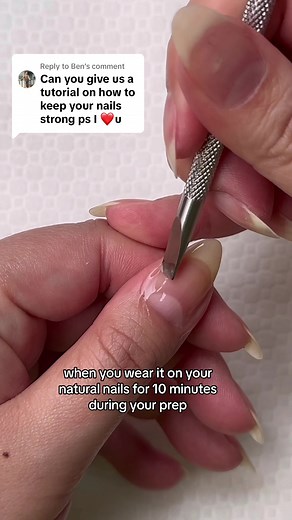 Replying to @Ben here’s how I help strengthen my nails 🫶🏽 #nailcare #naturalnails #strongnails #healthynails