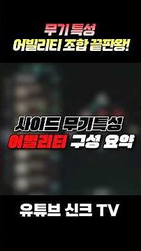 사이드 800렙 스트라이커 세팅 공개! 무기 특성 + 어빌리티 최종판 [로드나인]