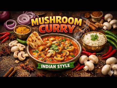 Live Cooking 🍄 Indian Style Mushroom Curry | Easy & Delicious Recipe