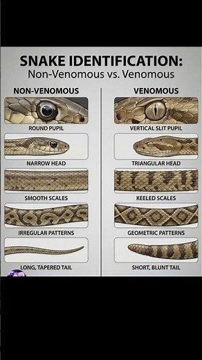 How to Identify a Venomous Snake 🐍⚠️ | Stay Safe!