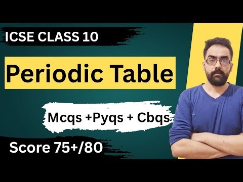 Periodic Table Class 10 ICSE PYQ | ICSE Chemistry Previous Year Questions 🔥