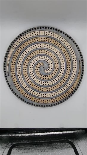 Spiral Cribbage Board: 4-track, Round, With Pegs & Cards - Etsy