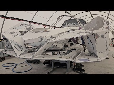 Production of the initial prototype of the electric hypercar ALIENO SENTIERO - Stage 2 - Video 1.