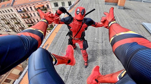SPIDERMAN vs DEADPOOL - ECHTZEIT Parkour POV