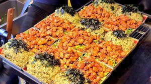 Asia Food - Butter rice, a hugely popular abalone at the night market - Korean street food | Asia Food