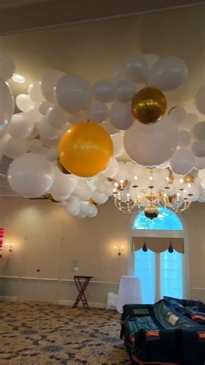 I Covered a Massive Ceiling in Balloons for a Party!!!