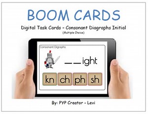 Consonant Digraphs, Initial, Digital Task Card (Printable)