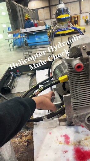 Hydraulic Mule Check! After installing new servos we perform this check to run the system and bleed any air out of the lines. This can also be achieved at a ground run and rotating the cyclic control through its range. #howtohelicopter