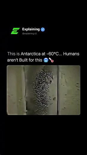 Explaining on Instagram: "In Antarctica, katabatic winds form when dense, super-cold air sinks from the high interior of the continent and accelerates downhill toward the coast. These winds can regularly exceed 150–200 km/h, turning already extreme cold into something far more lethal. When combined with temperatures around –60°C, the wind creates a wind-chill effect that can feel closer to –80°C or worse, stripping heat from the body almost instantly. At that point, exposed skin can freeze in se