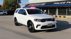 Another Durango ready for duty ✅ This white 2025 Dodge Durango Pursuit has been upfitted with a Stalker Pro radar system, Federal Signal lighting and siren package, Motorola radio communications, and a Havis technology dock for in-car efficiency. Proud to support the officers who keep our communities safe! | John Jones Police Pursuit Vehicles