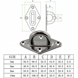 [Hot Item] Stainless Steel Diamond Shaped Pad Eye Plate