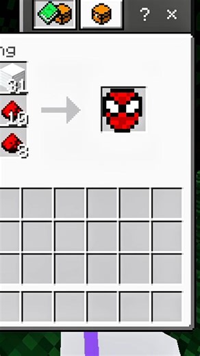 How to Craft SPIDER-MAN in Minecraft! 😱🕸️ #shorts