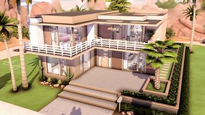 搬运：基础游戏现代家庭住宅🌴 The Sims 4 Speed Build ｜ No CC