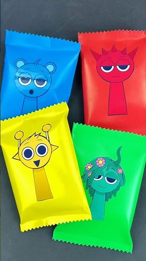 Paper DIY INCREDIBOX sprunki candy opening blind boxes #sprunki #diy #incredibox #asmr