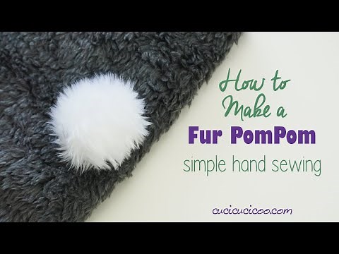 How to Make a Fur Pom Pom (Easy Hand Sewing)