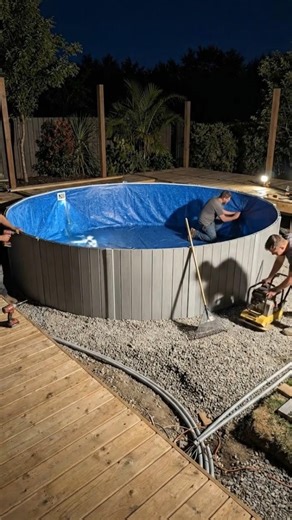 DIY Circular Reflecting Pool with LED Lights (Full Build Timelapse) #construction #topprojects