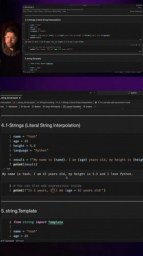 How to use f-string in Python #coding #programming #python