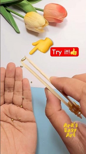 🥢​⁠DIY Craft with icecream stick ‪@ArasEasyArt‬ #diy #viral #ytshorts