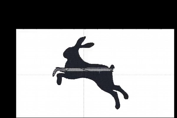 Hopping Rabbit Embroideryfile - Etsy