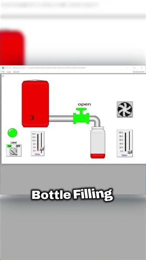 SCADA Bottle Filling Animation | Automatic Filling Process Visualization